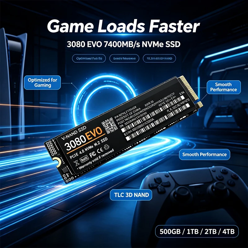 Pc Gaming Ps5 - 7400MB/s M.2 NVMe SSD 3080 EVO