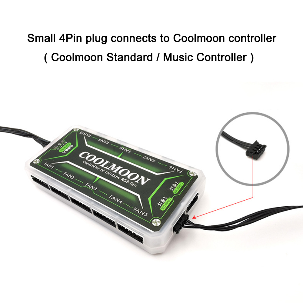 Coolmoon 5V Small 4PIN RGB LED - Pc Gaming Lian Li ulasan dan harga
