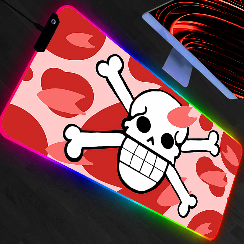 One Piece Large Mouse Pad RGB  - Pc Gaming White ulasan dan harga