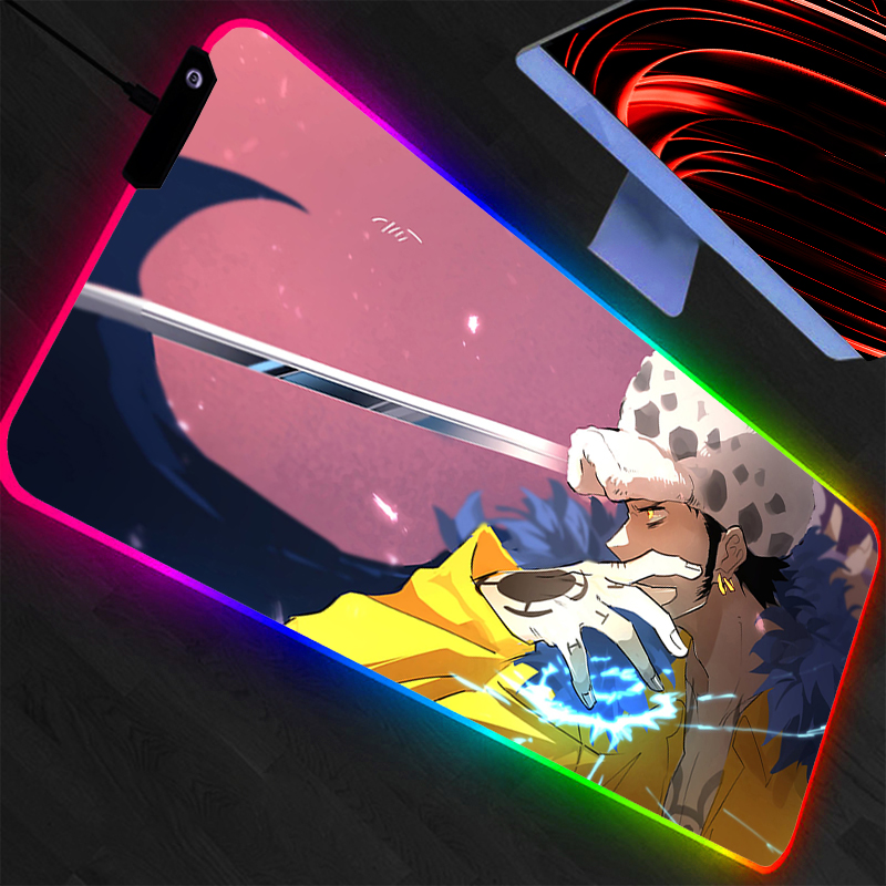 One Piece Large Mouse Pad RGB  - Pc Gaming White ulasan dan harga