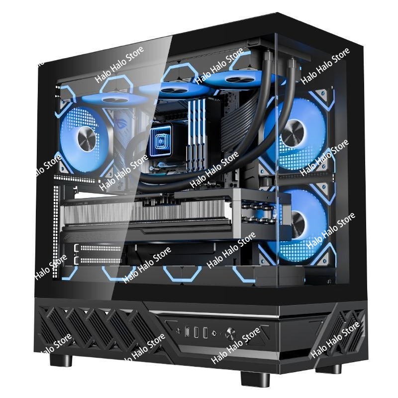White Seaview ATX PC Case Temp - Pc Gaming White ulasan dan harga