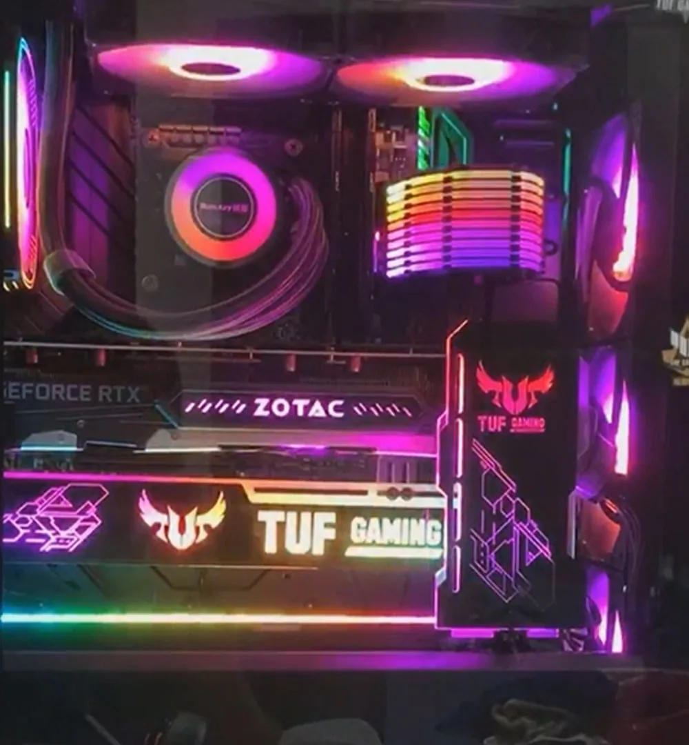 DIY ARGB VGA Holder 4090,5V 3P - Pc Gaming Lian Li ulasan dan harga