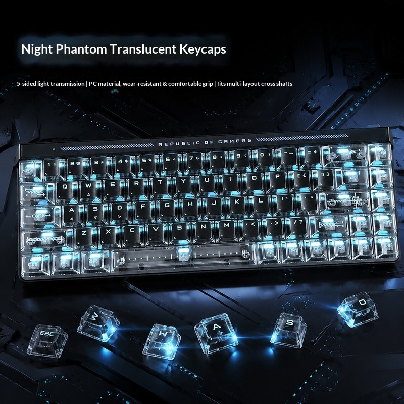 Transparent Backlit Keycaps OE - Pc Gaming White ulasan dan harga