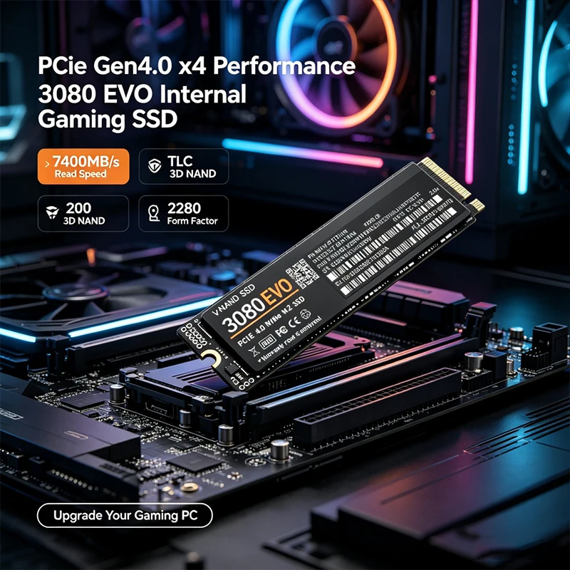 7400MB/s M.2 NVMe SSD 3080 EVO - Pc Gaming Ps5 ulasan dan harga