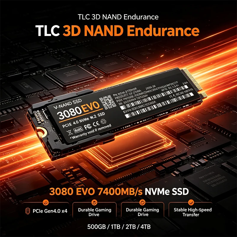 7400MB/s M.2 NVMe SSD 3080 EVO - Pc Gaming Ps5 ulasan dan harga