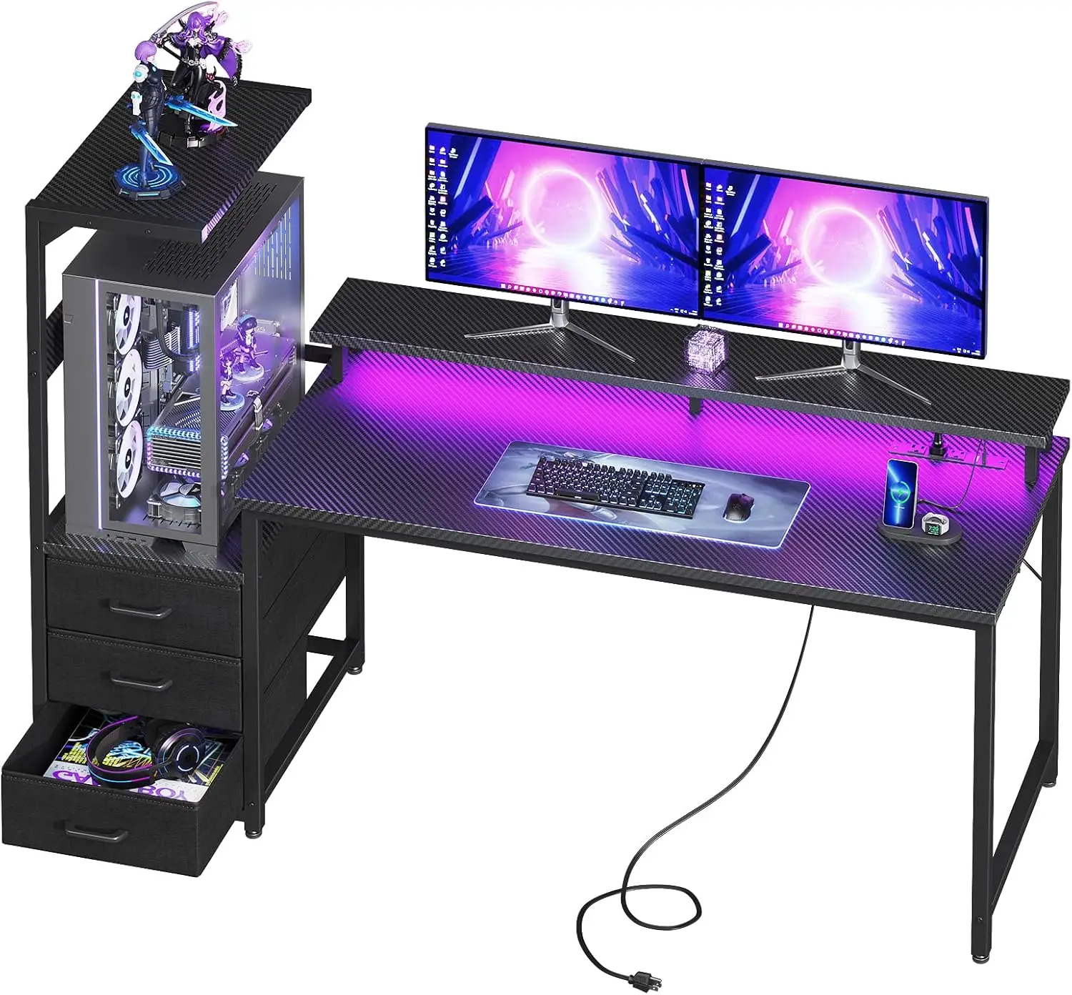Gaming Desk w/PC Showcase Stan - Pc Gaming Lian Li ulasan dan harga